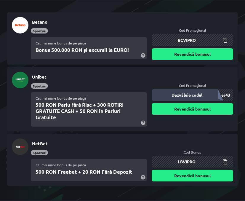 Explicaţia pariurilor Bet Builder