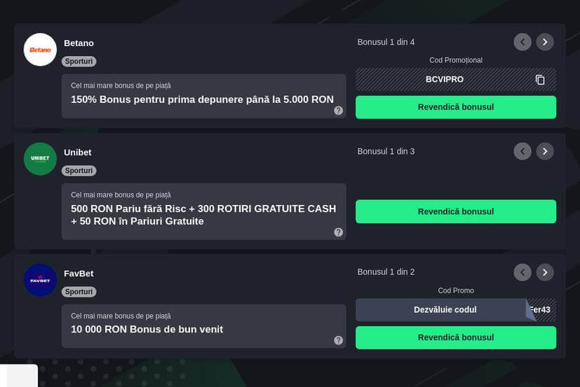 Explicaţia pariurilor Bet Builder