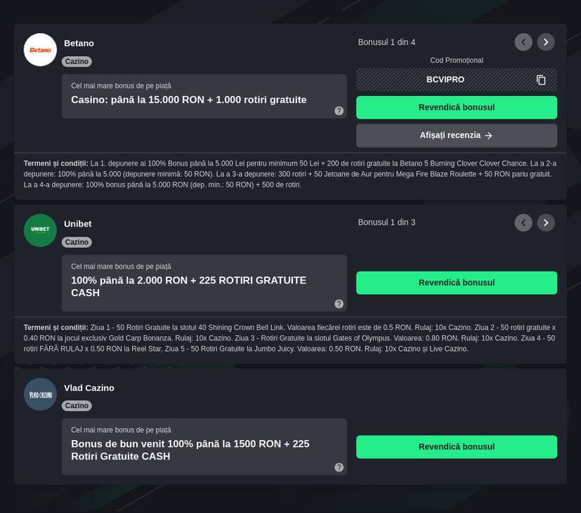 Cazinouri online cu Revolut din România